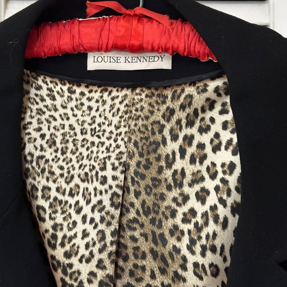 Louise Kennedy Wool Jacket Silk Leopard Print Lining Size 10 Runs Small - Picture 3 of 14